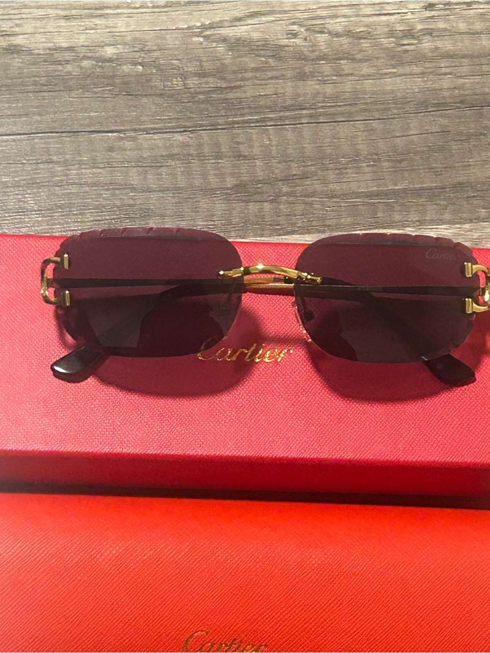 Cartier Gold Rimless glasses - Picture 2 of 6